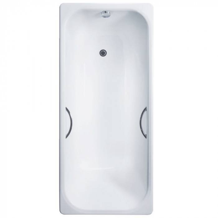 Чугунная ванна Delice Aurora DLR230604R 160x75, с отверстиями под ручки, без ножек