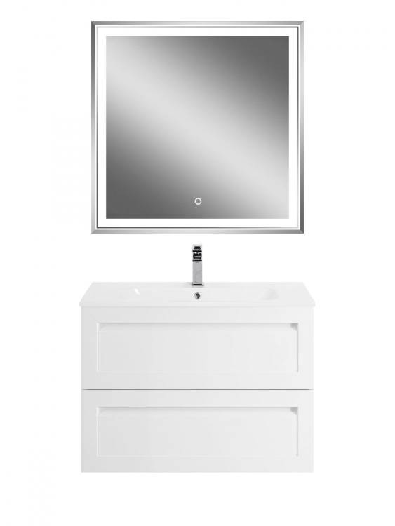 Тумба с раковиной Art&Max Platino Белый матовый, 46.5x80