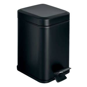 Мусорное ведро Colombo Black&White B9210.NM с крышкой и педалью, 3л, черный матовый