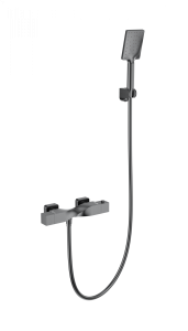 Смеситель для душа Wonzon & Woghand WW-B2025-A-BGG с термостатом, темный графит