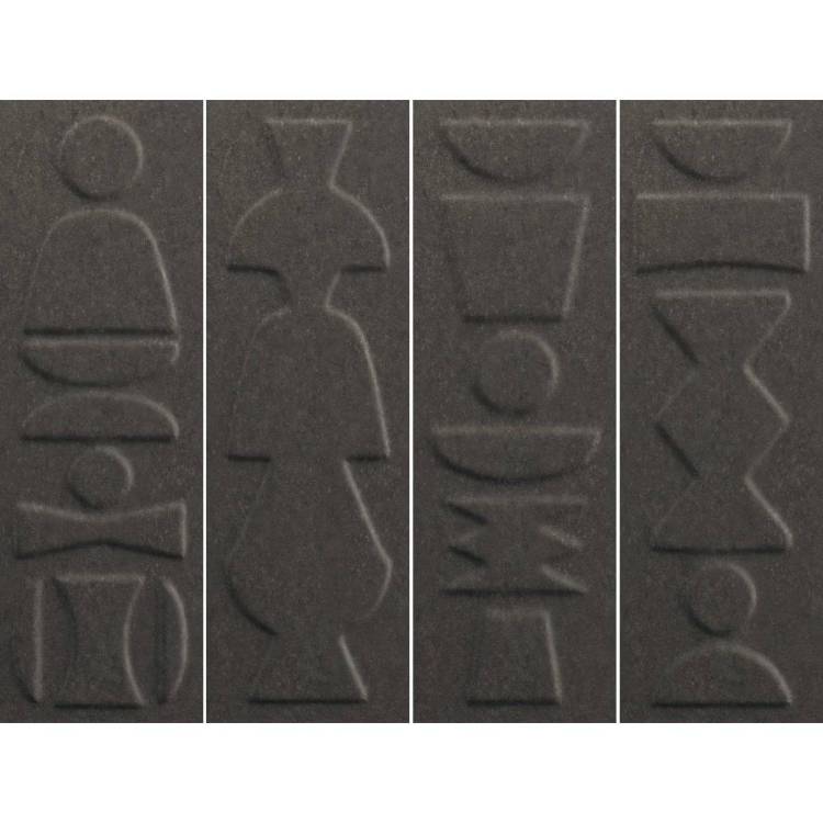 Керамическая плитка 41ZERO42 Nok 4101224 Totem Ebony 6.5x20