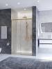 Душевая дверь в нишу Cezares PLANE-BF-1-110-C-BORO профиль брашированное золото, стекло прозрачное, 110x195 фото 2