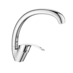 Смеситель для кухни Decoroom DR71 DR71021 одноручный с высоким повортным изливом Хром