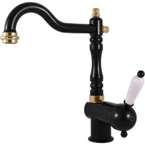 Смеситель для кухни Rav Slezak Labe L508.5/8CMATZ черный матовый, золото