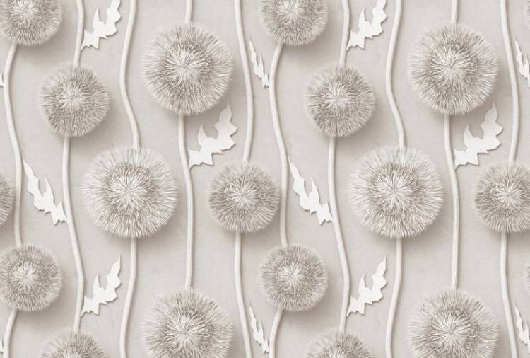 3D Фотообои Artegrafico «Объемные одуванчики» VL-002 акварель