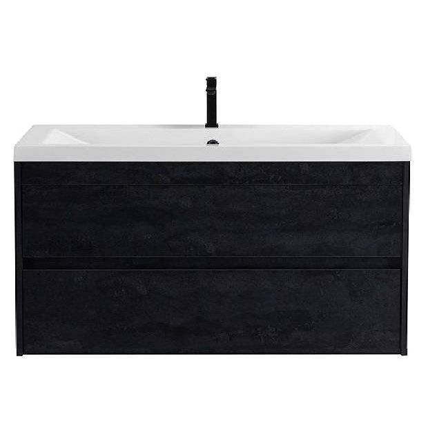 Тумба с раковиной Art&Max Family-M Family-M-1000-2C-SO-HC подвесная, hard coal