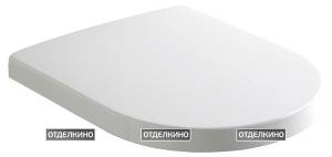 Крышка-сиденье Olympia Clear C8CL011 белая, с микролифтом, петли хром