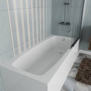 Акриловая ванна Vincea VBT-2S180-LG с ножками, белая, 180x80x43