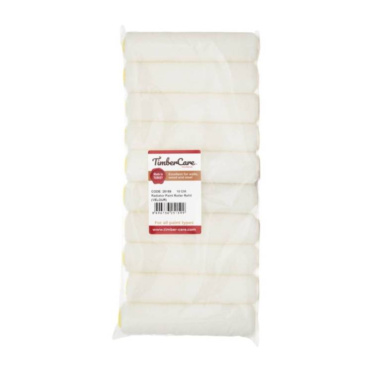 Набор валиков из микровелюра TimberCare 10 см x 10 шт