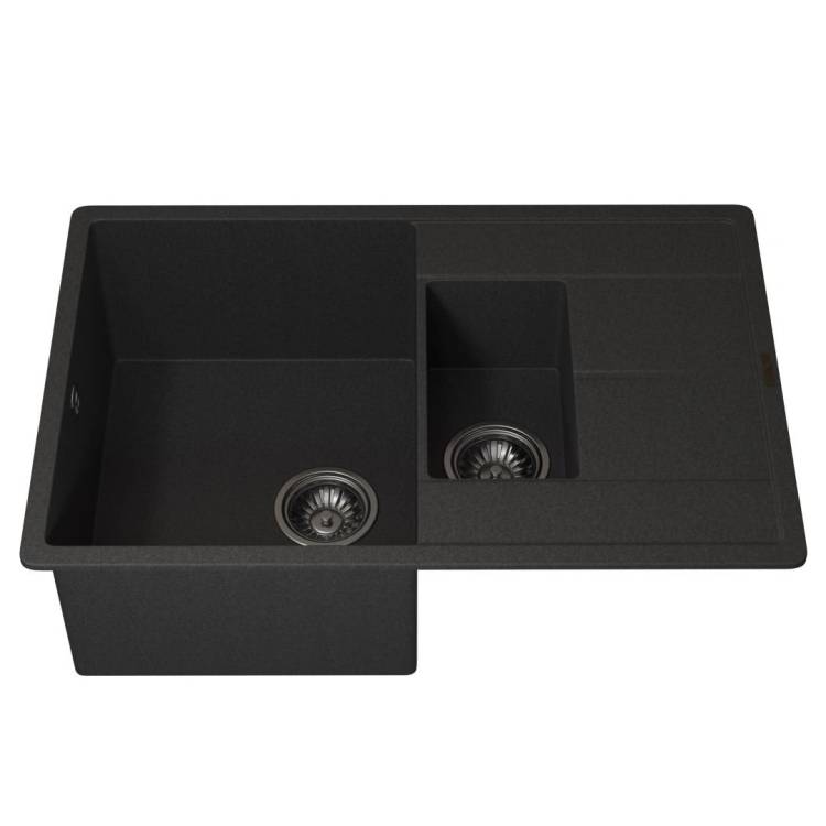 Мойка кухонная Uperwood Quartz UPD-05 3910202119 черная, 78x51