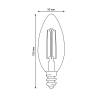 Лампа светодиодная Uniel E14 4W 3000K прозрачная LED-C35-4W/3000K/E14/CL GLY01TR фото 2