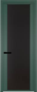 Межкомнатная дверь Profil Doors 2 AGP цвет профиля Зеленый воск, стекло безопасное 6 мм монохром черный 800x2000