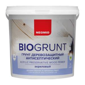 Грунт деревозащитный под все виды покрытий для наружных и внутренних работ Neomid Bio Грунт 2.5 л