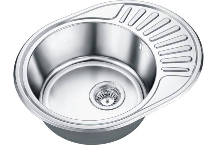 Мойка кухонная EMAR Steel ЕМЛ-5745 глянец