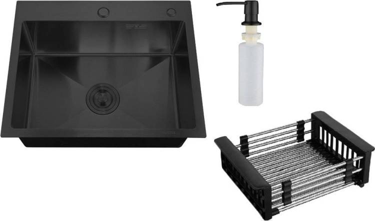 Мойка кухонная РМС MR MR-6050BL c корзиной и дозатором, графит