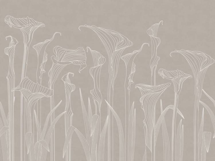 Бесшовные Eco обои Ortograf Artline 34512 Каллы Жемчуг ОЕ-Р3