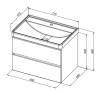 Тумба с раковиной Aquanet Vega 00308333 70 2 ящика фото 2