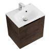Тумба под раковину Belbagno Etna ETNA-500-1A-SO-RW-P-L 49.6x39.2x50 Rovere Moro подвесная с одной распашной дверцей, с одной полкой, левосторонняя фото 3