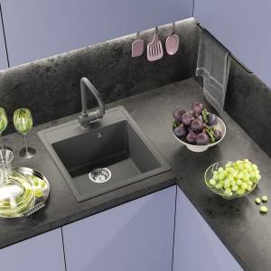 Мойка кухонная Misty Империал IMP-46х51-04 серый шелк, 46x51