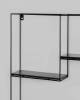 Полка навесная Stool Group Square FDC9684 bl bl/m черная, черный мрамор 50x10x50 фото 5