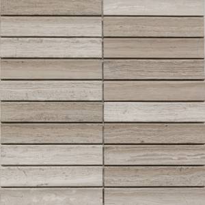 Мозаика Pixel Mosaic Венеция PIX347 White Wooden Concave (3x15.1) 30.5x31.8