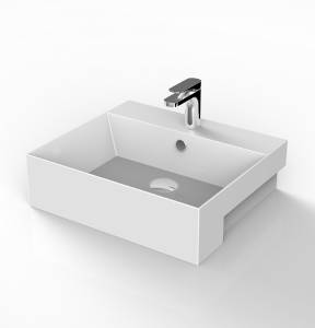 Раковина ArtCeram Quadro 50 Semincasso QUL004 01 00 встраиваемая 50x48x16