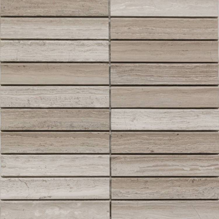 Мозаика Pixel Mosaic Венеция PIX347 White Wooden Concave (3x15.1) 30.5x31.8