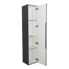 Шкаф-пенал BelBagno UNO-1600-1A-SC-GSO Темно-серый матовый, 33x160 фото 4