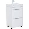 Тумба с раковиной Aquanet Ирис new 00310151 50 белый глянец, 2 ящика