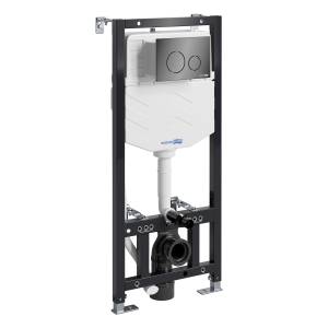 Система инсталляции для унитазов Wasserkraft Aller 10TLT.010.ME.PB02 клавиша черный