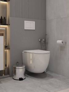 Унитаз подвесной Watersense Amelia Vortex 3 W01873 безободковый, с крышкой-сиденьем микролифт