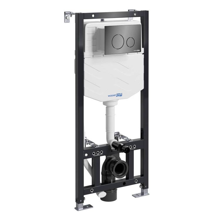 Система инсталляции для унитазов Wasserkraft Aller 10TLT.010.ME.PB02 клавиша черный