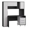 Стол письменный Моби Комфорт 12.95 N 00-00166438 темно-серый, белый 162x60.3x180