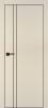 Межкомнатная дверь Profilo Porte PX-20 полотно Бежевое матовое, кромка AL черная с 4-х сторон, молдинг черный 5 мм 800x2000