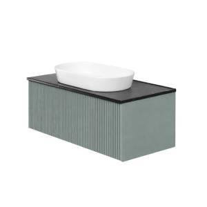 Тумба с раковиной La Fenice Terra Grigio NFNC-01-TER-G-100-3-M-GB серо-зеленая матовая, 100 см
