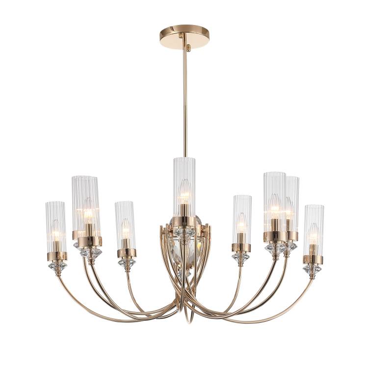Большая хрустальная люстра на штанге ST Luce Элегра SL1402.203.10
