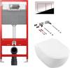 Комплект Унитаз подвесной Villeroy&Boch Subway 2.0 с инсталляцией TECE TECEprofil Uni 2.0 и кнопкой смыва TECE Now