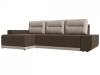 Угловой диван Лига Диванов Чикаго 110775L угол Коричневый\Бежевый 249/90/154
