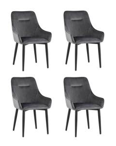 Набор из 4 стульев Stool Group Диана MC101-2 KD HLR-21 X4 серый