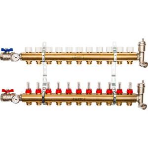 Коллектор Stout распределительный из латуни с расходомерами 1/3/4x11, SMB 0473 000011