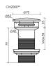 Донный клапан для раковины Ceramica Nova CN2000MSG с керамической накладкой, серый матовый фото 2