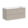 Тумба с раковиной Sancos Snob R SNR100RCE подвесная, правая, Beige Soft