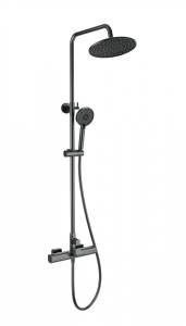 Душевая стойка Wonzon & Woghand WW-C3017-A-BGG с термостатом, темный графит