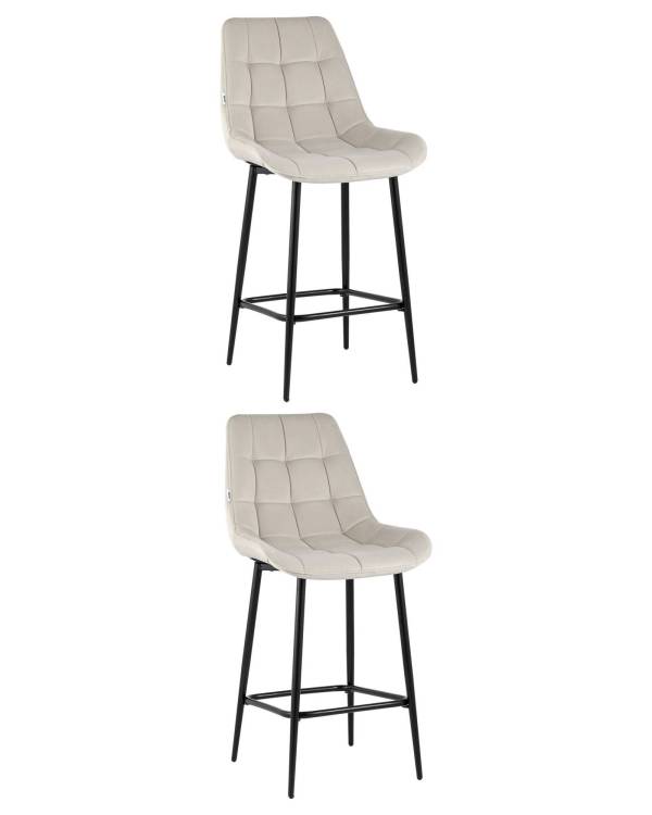 Набор из 2 полубарных стульев Stool Group Флекс AV 405-N02-08(PP) X2 бежевый, велюр