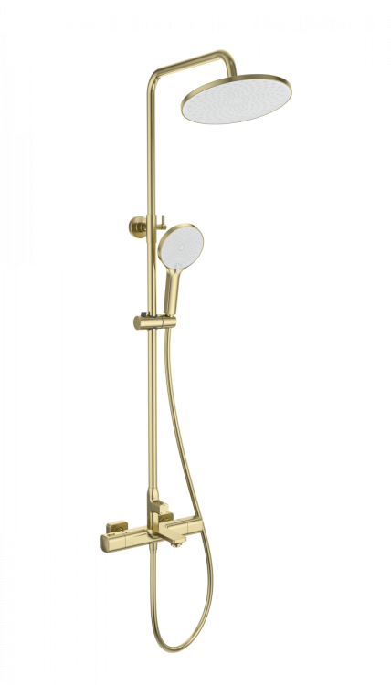 Душевая стойка Wonzon & Woghand WW-C3011-A-BG с термостатом, золото