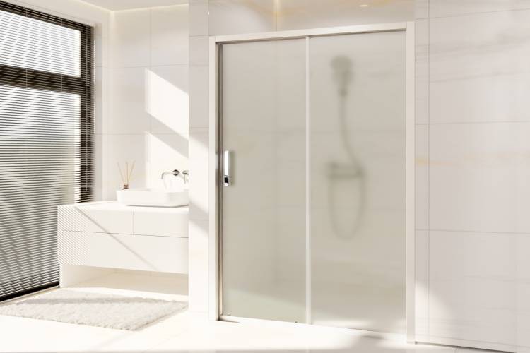 Душевая дверь в нишу Royal Bath Accord RB150HS-C-ST профиль сатин, стекло матовое, 150x200