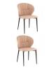 Набор из 2 стульев Stool Group Deia DC1151P S301-85 bl.l X2 кремовый, экокожа