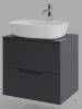 Тумба с раковиной Orange Line Li-60TugMDF+B08-500W графит матовый, 60 см фото 2