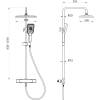 Душевая стойка beWash BV0TMSS6121 с термостатом, хром фото 5