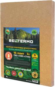 Подложка хвойная Beltermo 3мм 790x590 (7м2)